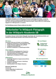 Stellenanzeige Wildpark-Pädagogik